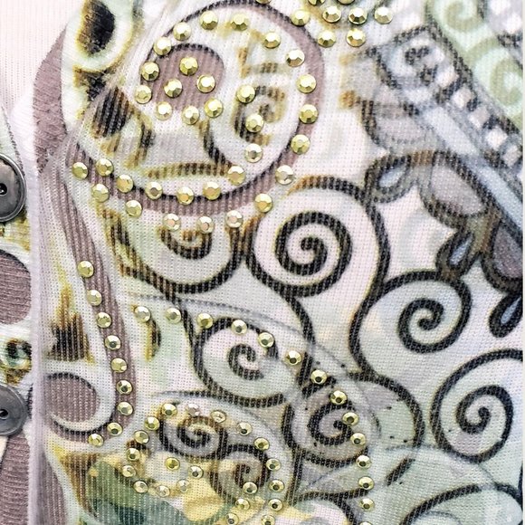 Style&co. Beaded Paisley Top - Picture 3 of 8